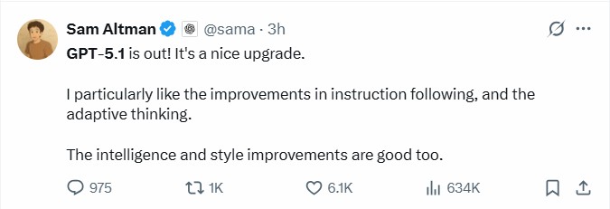 OpenAI GPT-5.1升级亮点解析：更智能更懂用户(图2)