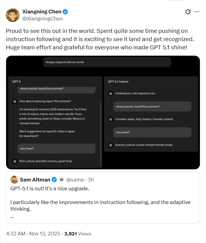OpenAI GPT-5.1升级亮点解析：更智能更懂用户(图4)