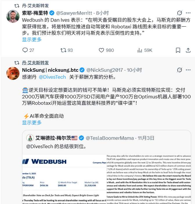 特斯拉股东面临抉择:给钱还是让马斯克离开?(图1) 特斯拉股东面临抉择:给钱还是让马斯克离开?(图1)