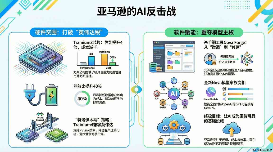 亚马逊自研芯片挑战英伟达主导地位(图1) 亚马逊自研芯片挑战英伟达主导地位(图1)