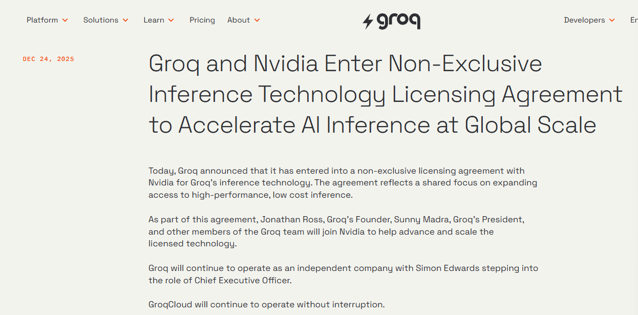 英伟达收购Groq：AI推理赛道的资本布局与技术整合(图2)