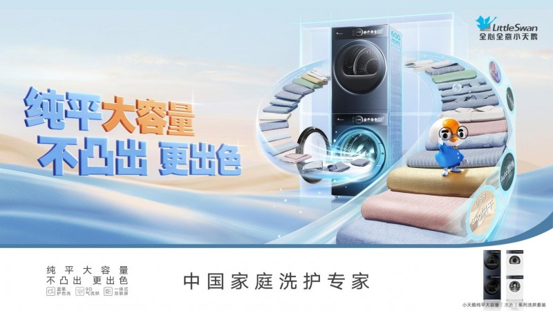 小天鹅纯平12公斤洗烘套装引领洗护行业升级(图1)