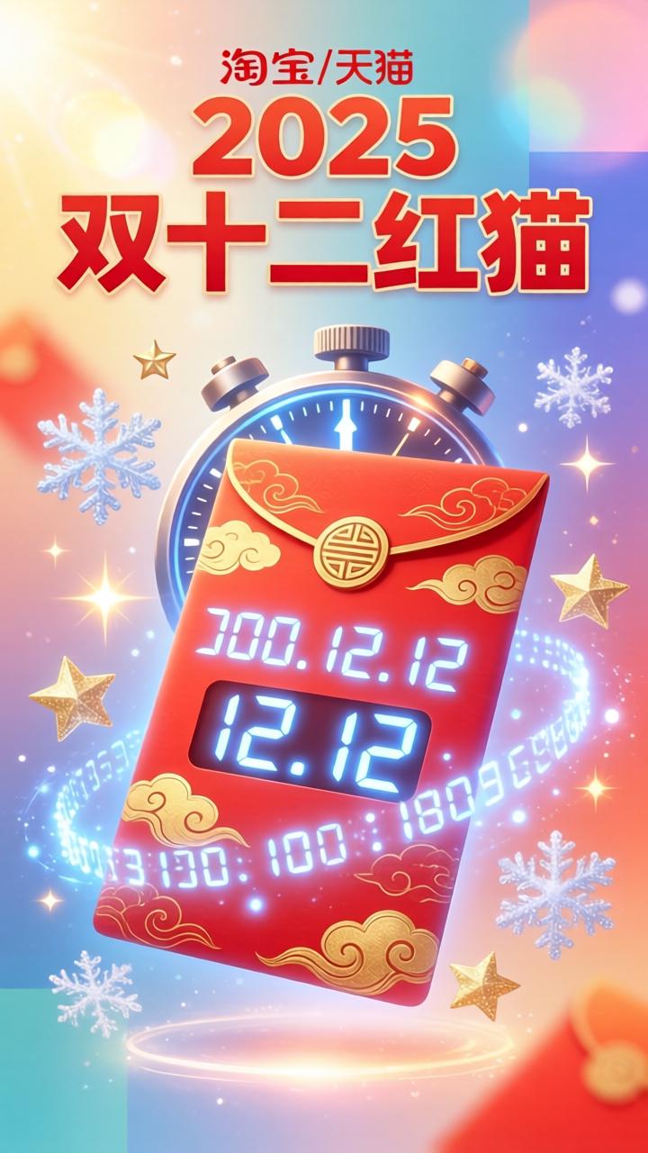 2025淘宝天猫双十二红包活动口令最新领取入口天猫淘宝京东双12红包领取、活动攻略、满减规则汇总，双12首波红包很大(图2)
