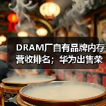 DRAM厂自有品牌内存营收排名；华为出售荣耀手机（图1）