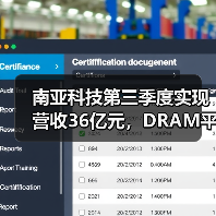 南亚科技第三季度实现营收36亿元，DRAM平均售价降低（图1）